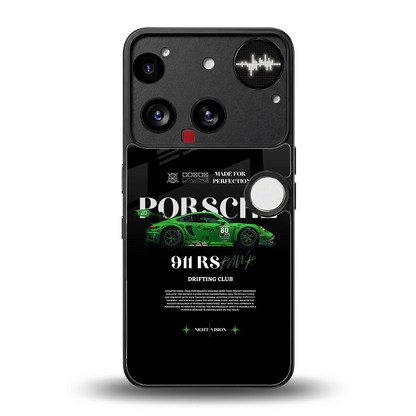 911 RS Drifting Club back phone cover | glass case for nothing phone 3