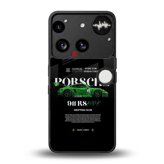 911 RS Drifting Club back phone cover | glass case for nothing phone 3