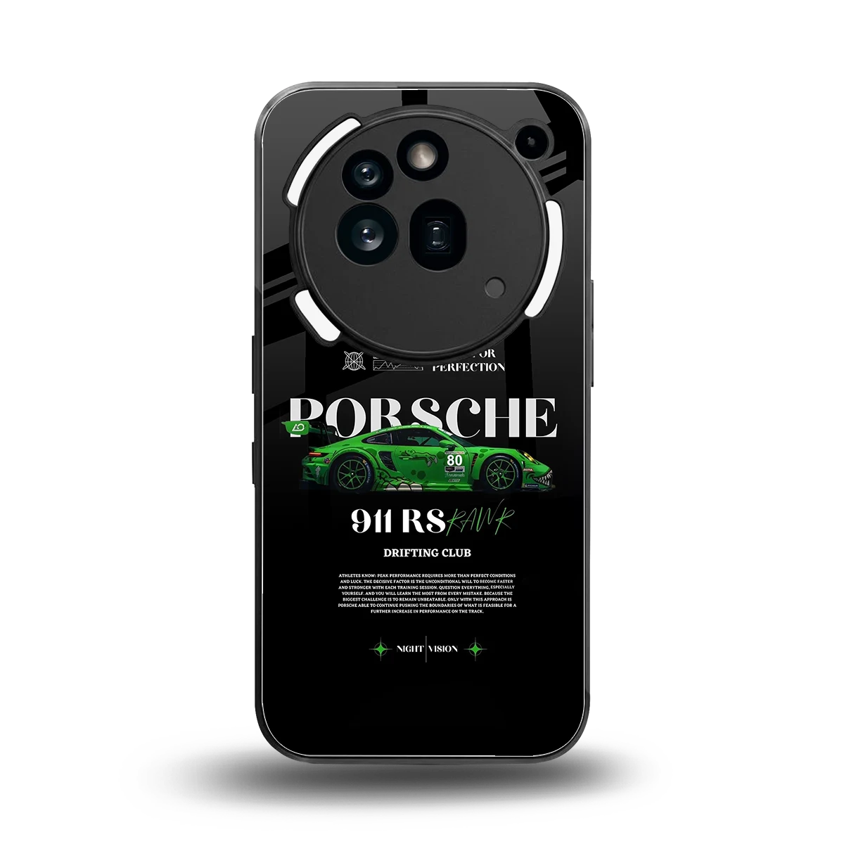 911 RS Drifting Club back phone cover | glass case for nothing phone 3a pro