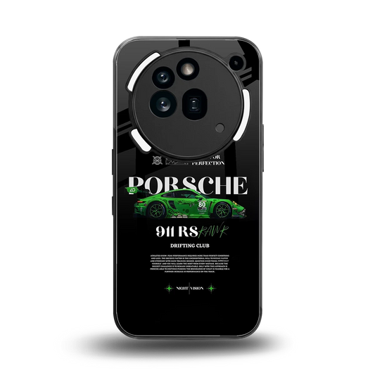 911 RS Drifting Club back phone cover | glass case for nothing phone 3a pro