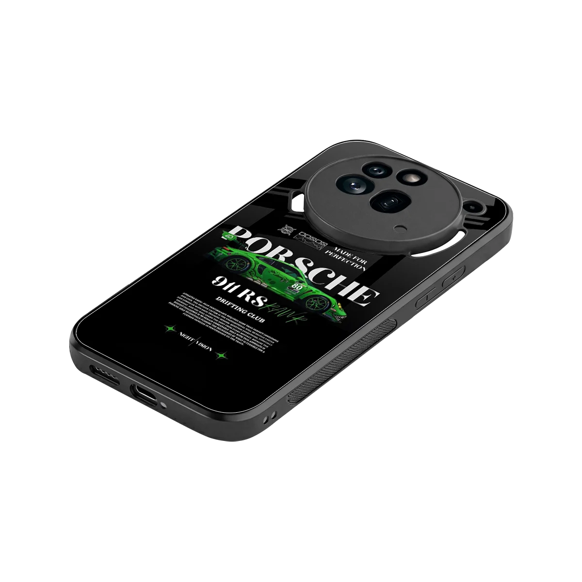 911 RS Drifting Club stylish phone case for nothing phone 3a pro | glossy glass and slim fit