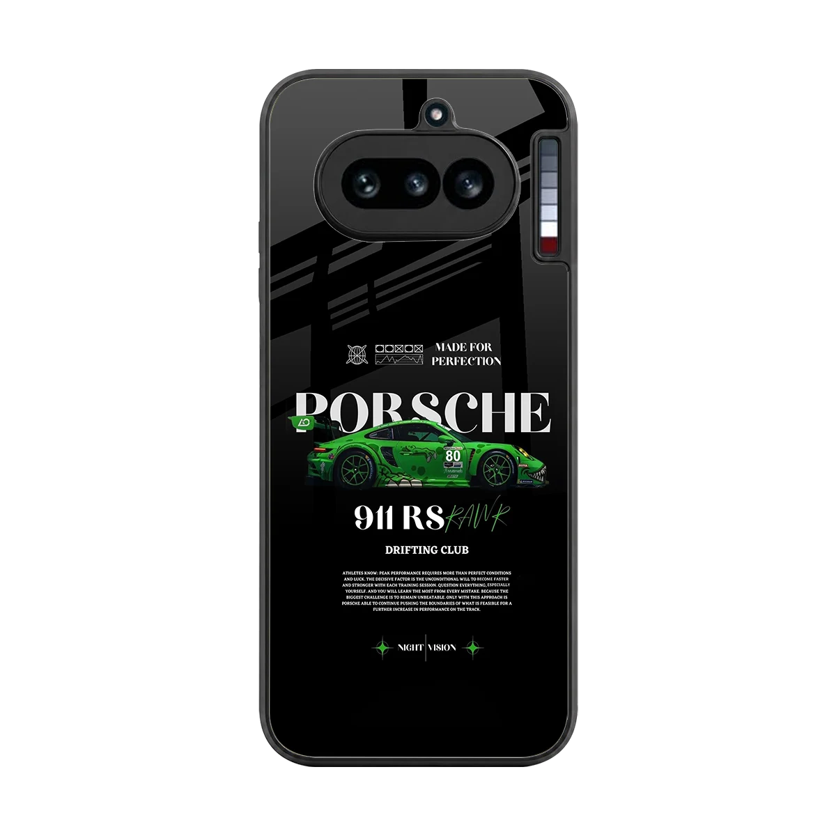 911 RS Drifting Club back phone cover | glass case for nothing phone 4a