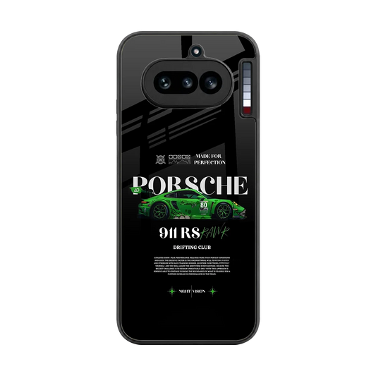 911 RS Drifting Club back phone cover | glass case for nothing phone 4a