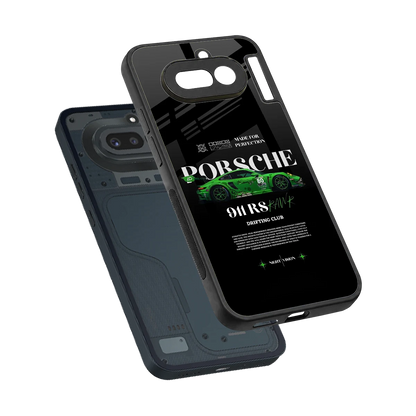 911 RS Drifting Club sleek nothing phone 4a cover with tempered glass back and TPU edges