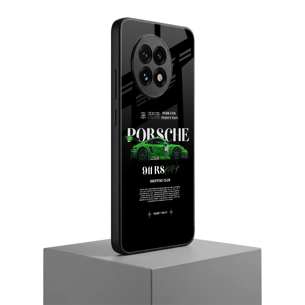 911 RS Drifting Club oneplus 13r mobile cover | shockproof glass phone case