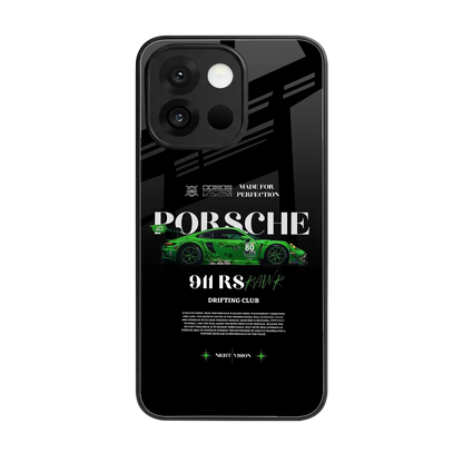 911 RS Drifting Club back phone cover | glass case for oneplus 13s