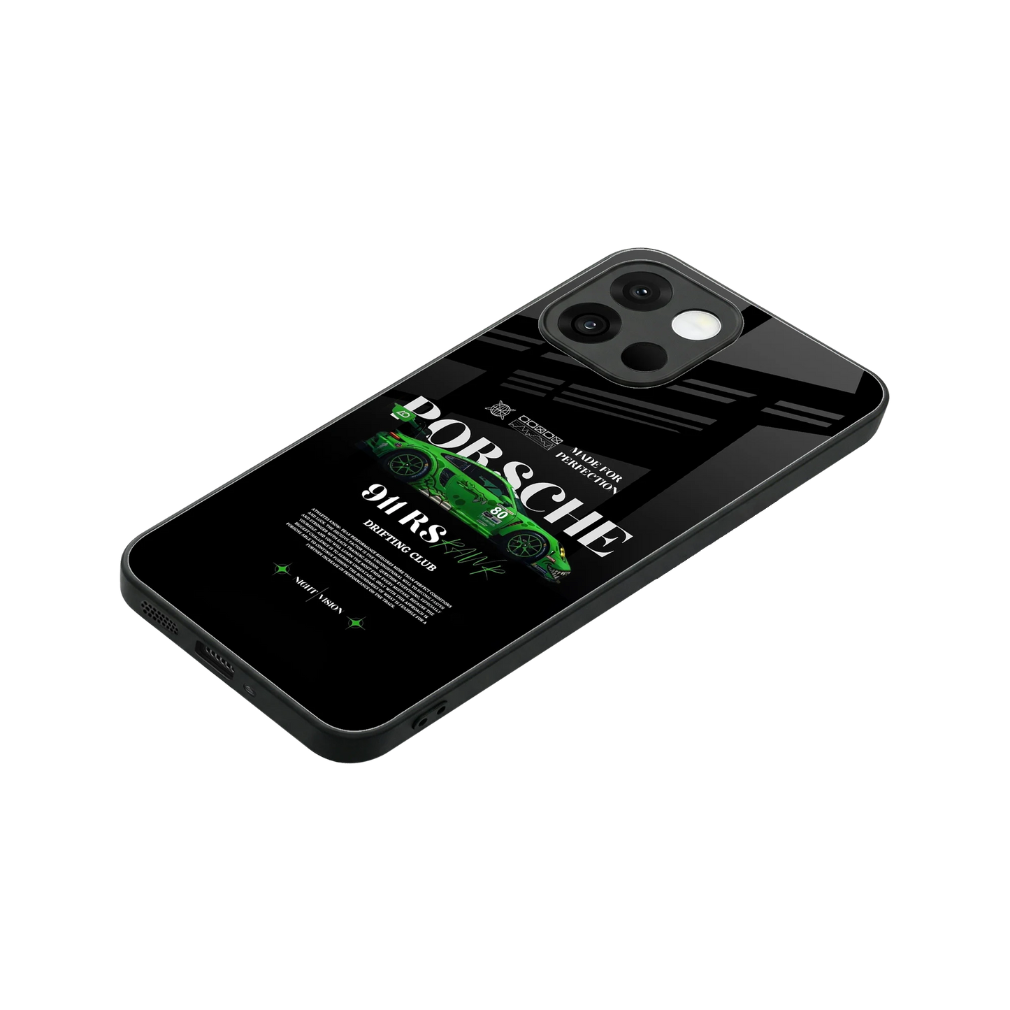 911 RS Drifting Club stylish phone case for oneplus 13s | glossy glass and slim fit