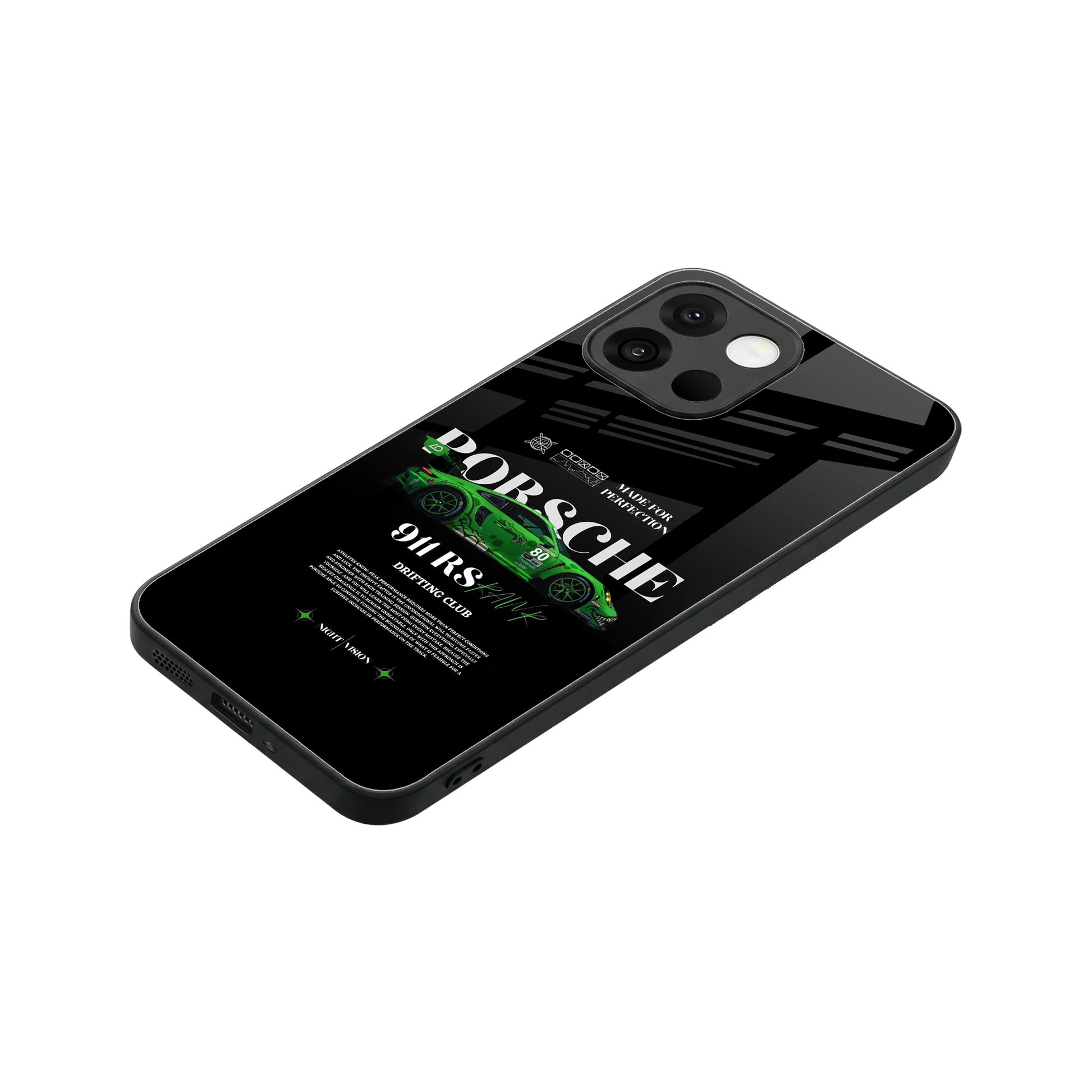 911 RS Drifting Club stylish phone case for oneplus 13s | glossy glass and slim fit
