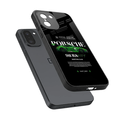 911 RS Drifting Club sleek oneplus 15r cover with tempered glass back and TPU edges