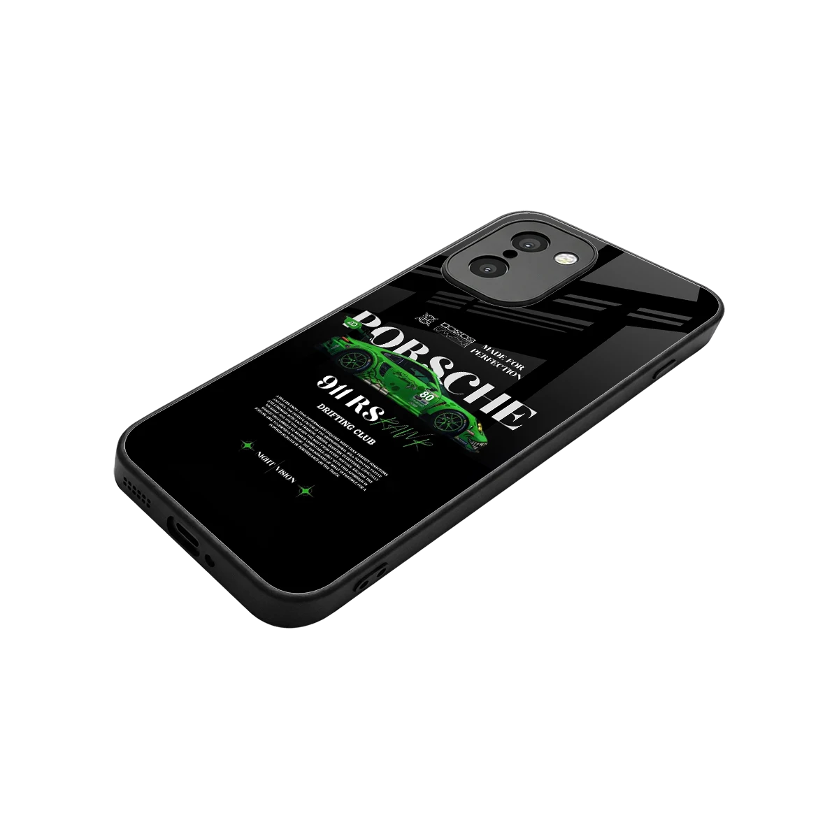 911 RS Drifting Club stylish phone case for oneplus 15r | glossy glass and slim fit
