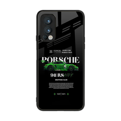 911 RS Drifting Club back phone cover | glass case for oneplus nord 2