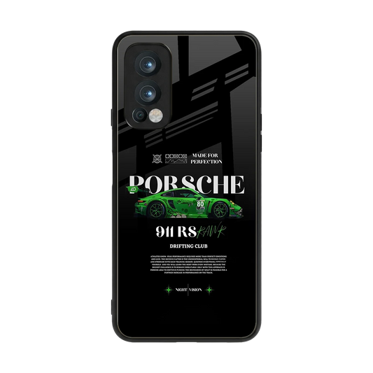 911 RS Drifting Club back phone cover | glass case for oneplus nord 2
