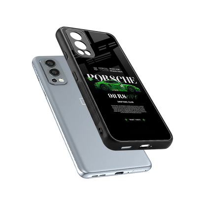 911 RS Drifting Club sleek oneplus nord 2 cover with tempered glass back and TPU edges
