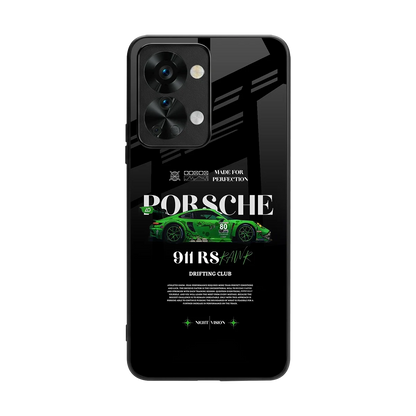 911 RS Drifting Club back phone cover | glass case for oneplus nord 2t