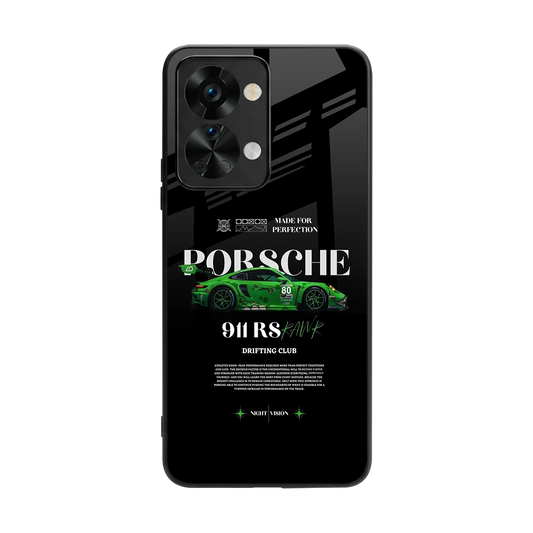 911 RS Drifting Club back phone cover | glass case for oneplus nord 2t