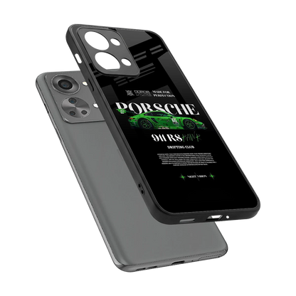 911 RS Drifting Club sleek oneplus nord 2t cover with tempered glass back and TPU edges
