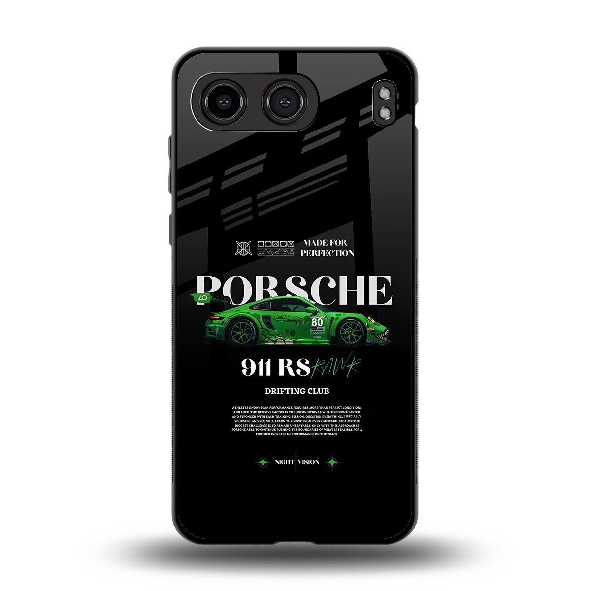911 RS Drifting Club back phone cover | glass case for oneplus nord 4