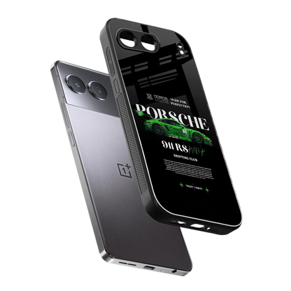 911 RS Drifting Club sleek oneplus nord 4 cover with tempered glass back and TPU edges