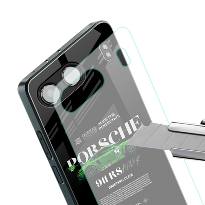 911 RS Drifting Club stylish phone case for oneplus nord 4 | glossy glass and slim fit