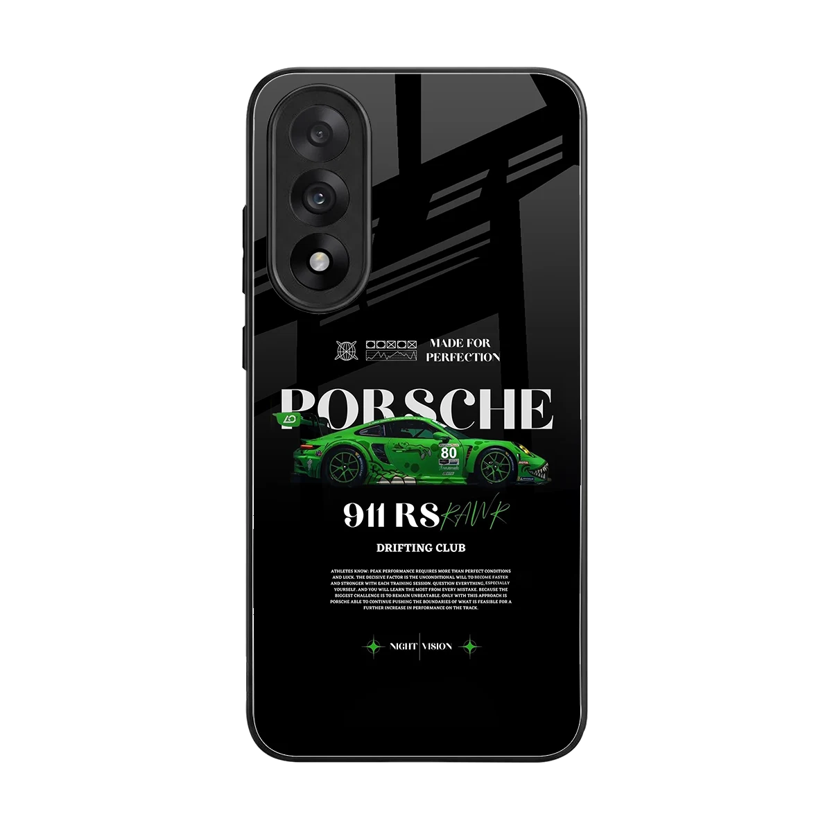 911 RS Drifting Club back phone cover | glass case for oneplus nord 5