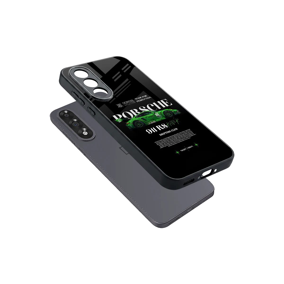 911 RS Drifting Club sleek oneplus nord 5 cover with tempered glass back and TPU edges