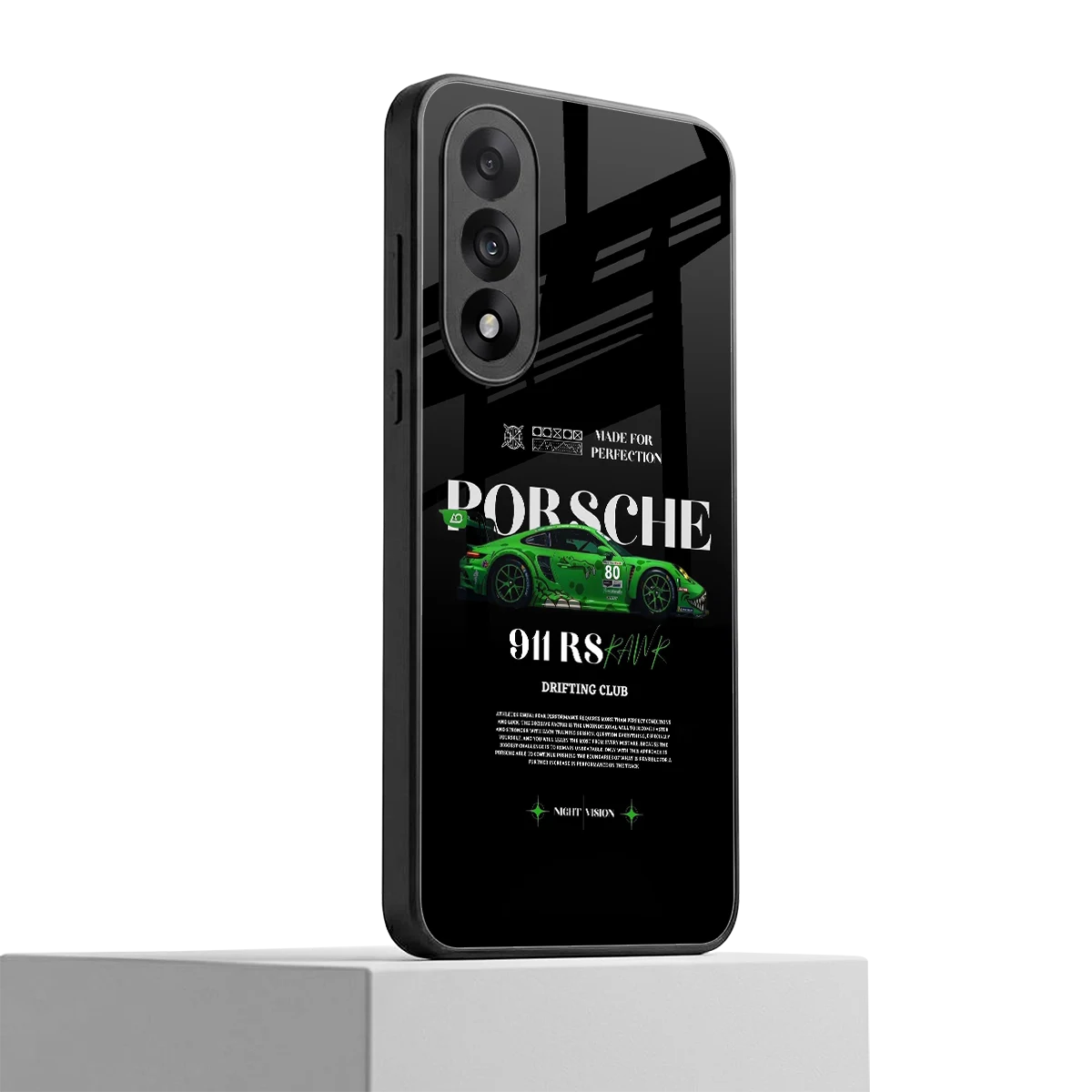 911 RS Drifting Club oneplus nord 5 mobile cover | shockproof glass phone case