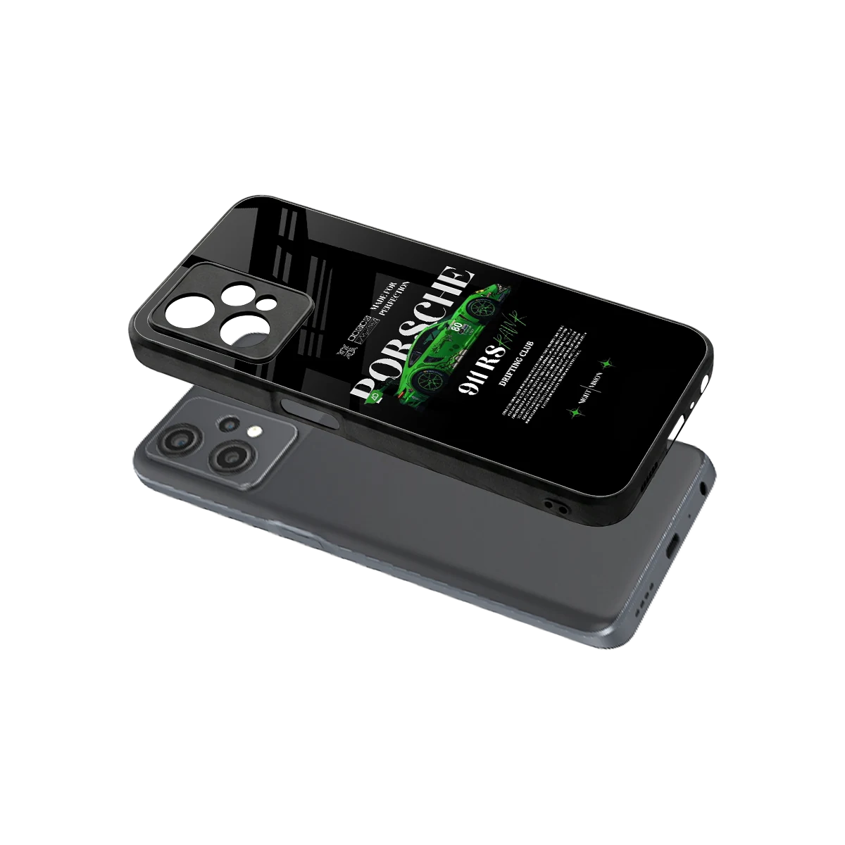 911 RS Drifting Club sleek oneplus nord ce 2 lite cover with tempered glass back and TPU edges