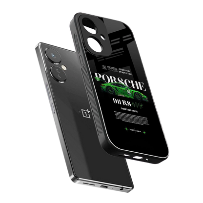 911 RS Drifting Club sleek oneplus nord ce 3 cover with tempered glass back and TPU edges