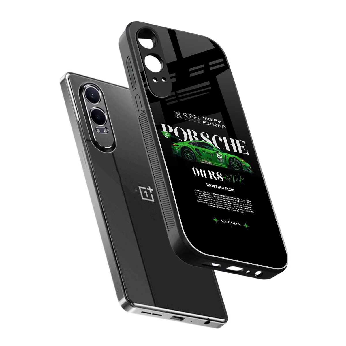 911 RS Drifting Club sleek oneplus nord ce 4 lite cover with tempered glass back and TPU edges