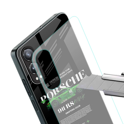 911 RS Drifting Club stylish phone case for oneplus nord ce 4 lite | glossy glass and slim fit
