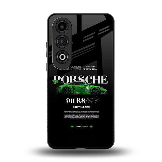 911 RS Drifting Club back phone cover | glass case for oneplus nord ce 4