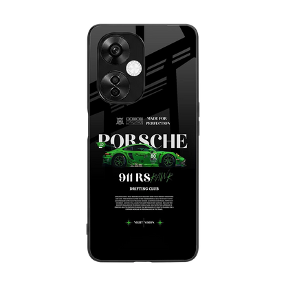 911 RS Drifting Club back phone cover | glass case for oneplus nord ce 3 lite