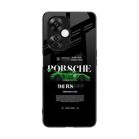 911 RS Drifting Club back phone cover | glass case for oneplus nord ce 3 lite
