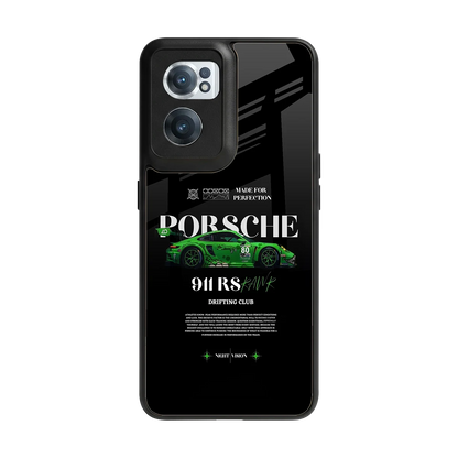 911 RS Drifting Club back phone cover | glass case for oneplus nord ce 2
