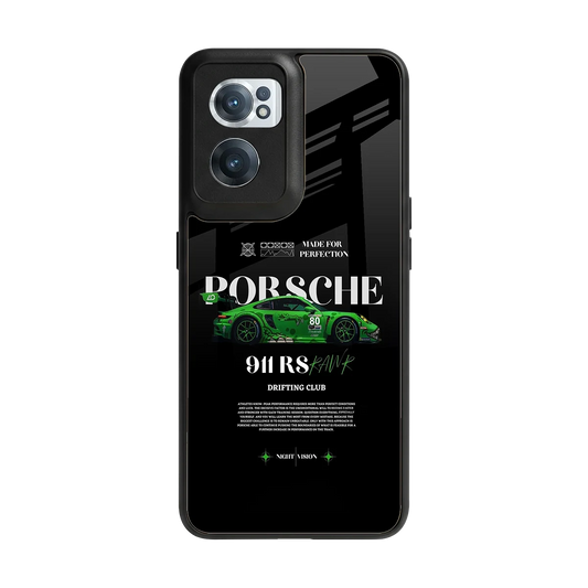 911 RS Drifting Club back phone cover | glass case for oneplus nord ce 2