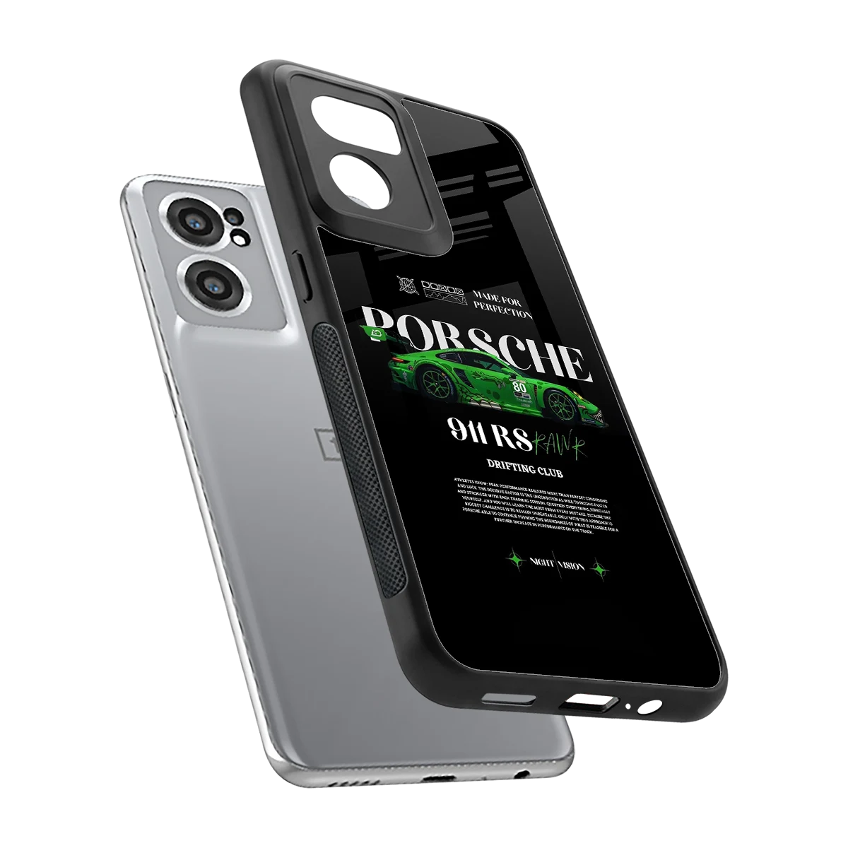 911 RS Drifting Club sleek oneplus nord ce 2 cover with tempered glass back and TPU edges