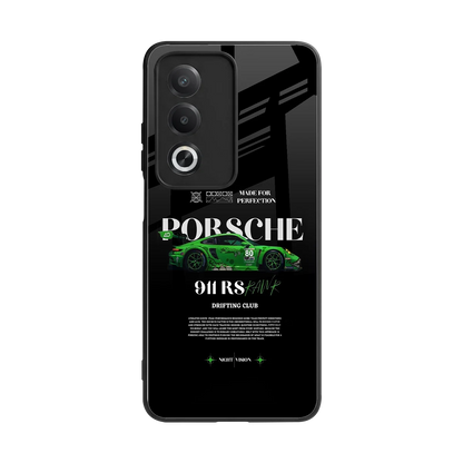 911 RS Drifting Club back phone cover | glass case for oppo a3 pro