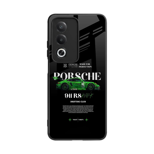 911 RS Drifting Club back phone cover | glass case for oppo a3 pro