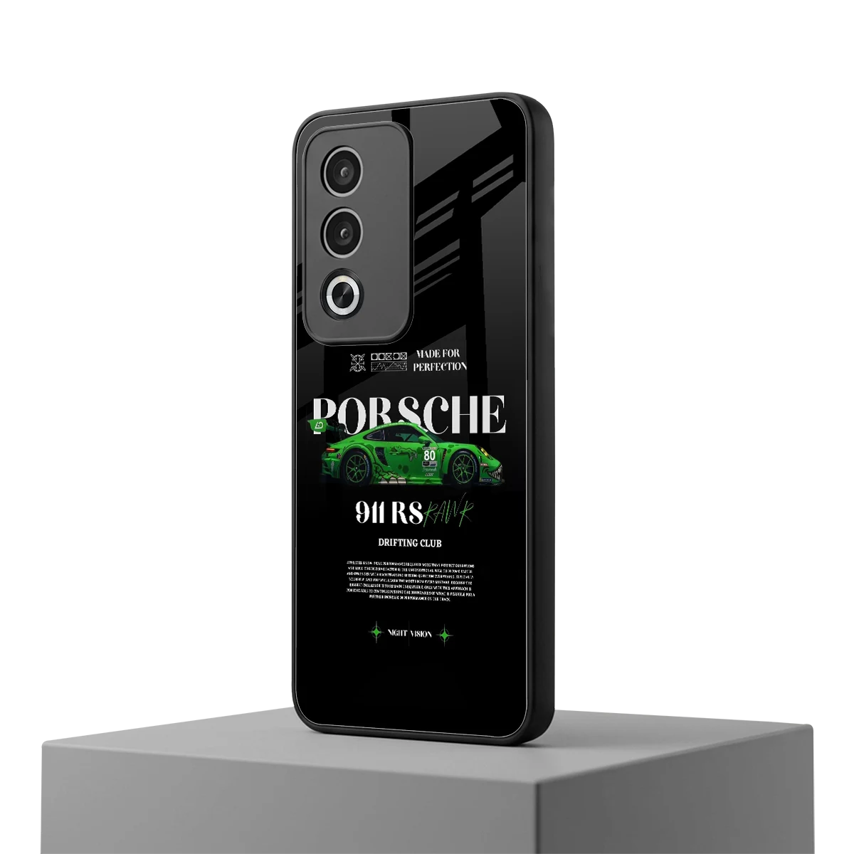 911 RS Drifting Club oppo a3 pro mobile cover | shockproof glass phone case