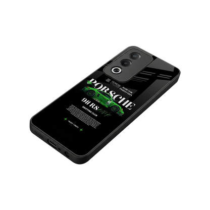 911 RS Drifting Club stylish phone case for oppo a3 pro | glossy glass and slim fit