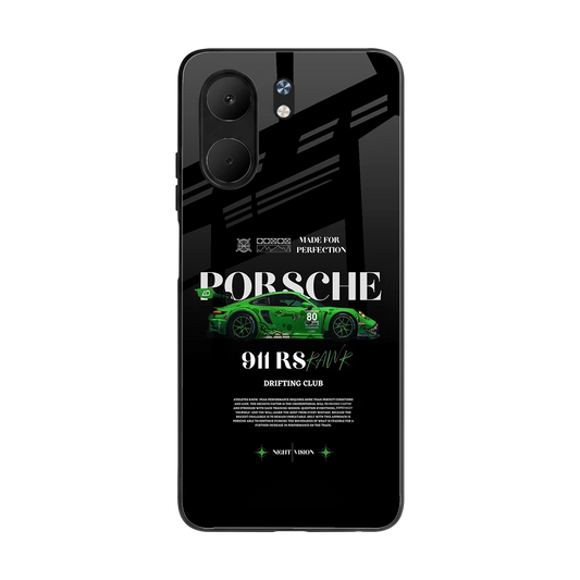 911 RS Drifting Club back phone cover | glass case for oppo a5x 5g