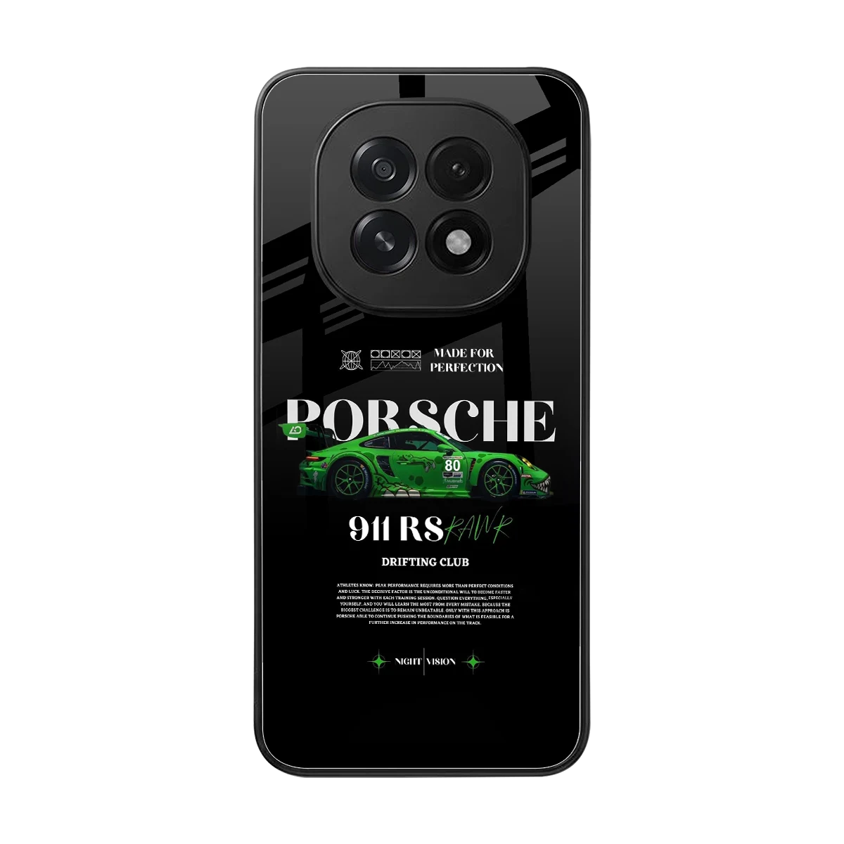 911 RS Drifting Club back phone cover | glass case for oppo f29 5g