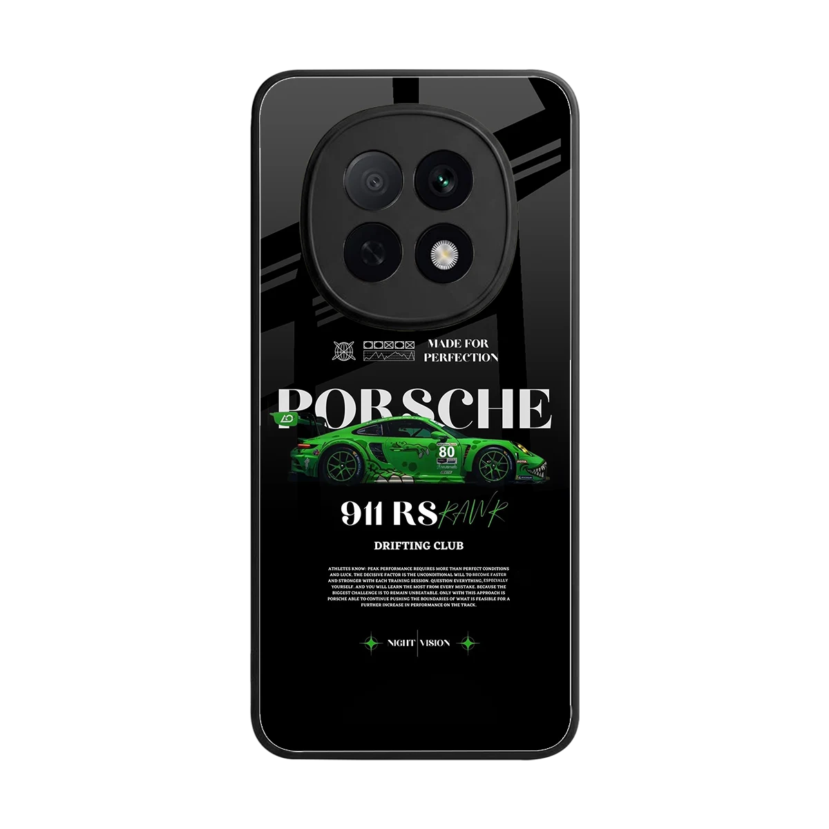 911 RS Drifting Club back phone cover | glass case for oppo f29 pro 5g