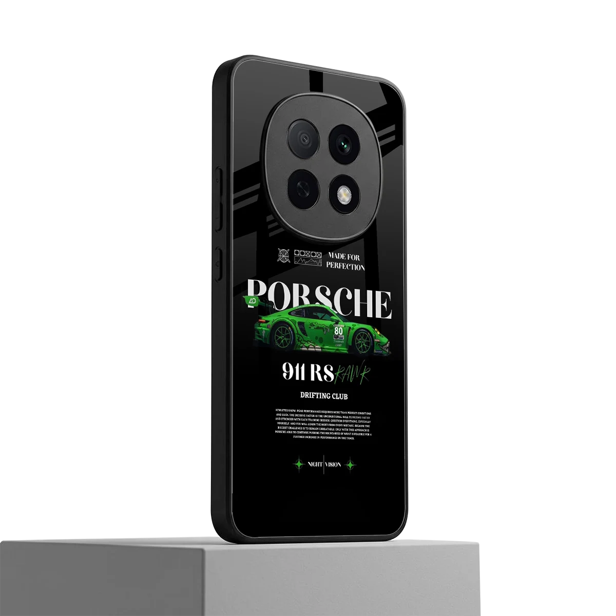 911 RS Drifting Club oppo f29 pro 5g mobile cover | shockproof glass phone case