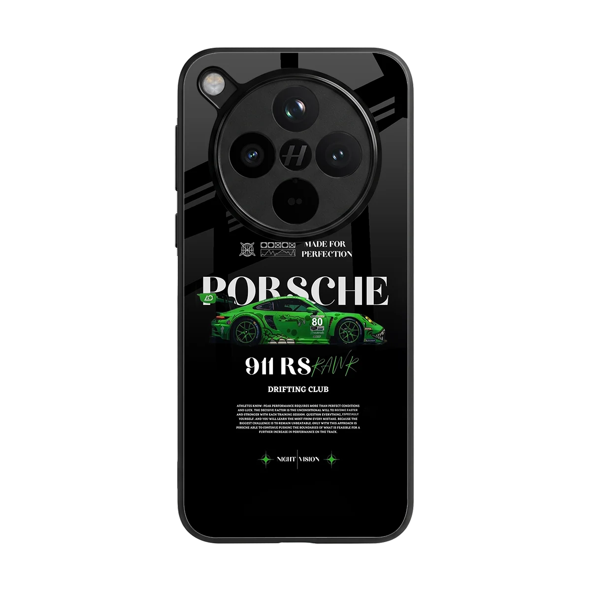 911 RS Drifting Club back phone cover | glass case for oppo find x8