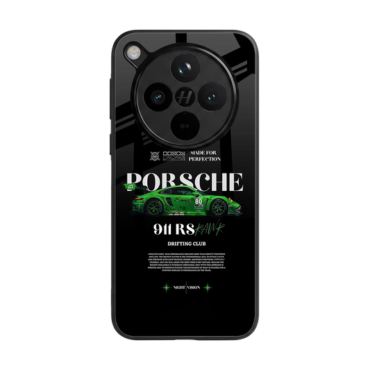 911 RS Drifting Club back phone cover | glass case for oppo find x8