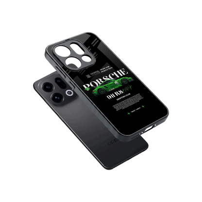 911 RS Drifting Club sleek oppo find x9 cover with tempered glass back and TPU edges