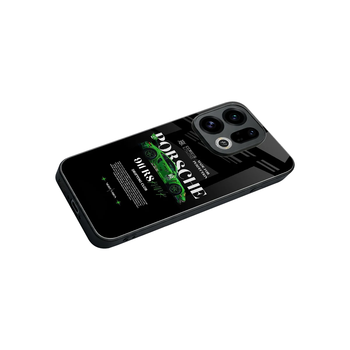 911 RS Drifting Club stylish phone case for oppo find x9 | glossy glass and slim fit