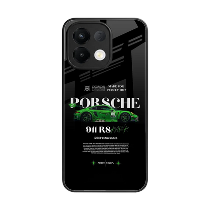 911 RS Drifting Club back phone cover | glass case for oppo k13 5g