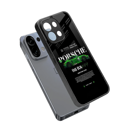911 RS Drifting Club sleek oppo k13 5g cover with tempered glass back and TPU edges